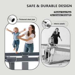 G TALECO GEAR spacious 50x50 play area supports crawling and early steps.