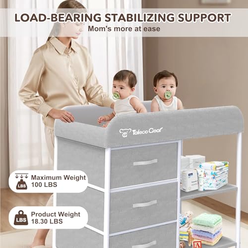 G TALECO GEAR waterproof pad on changing table surface for easy cleaning