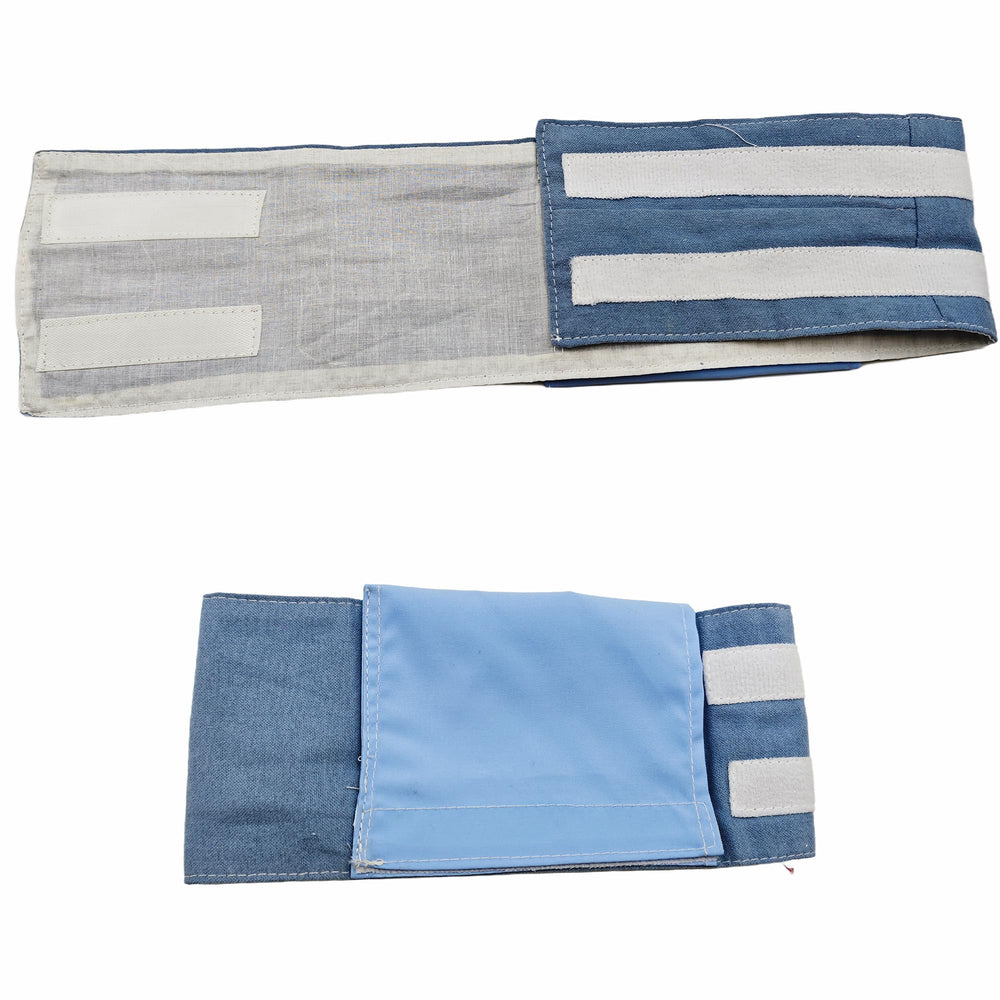 G-Tube belt with pouch catches leaks and protects clothing.