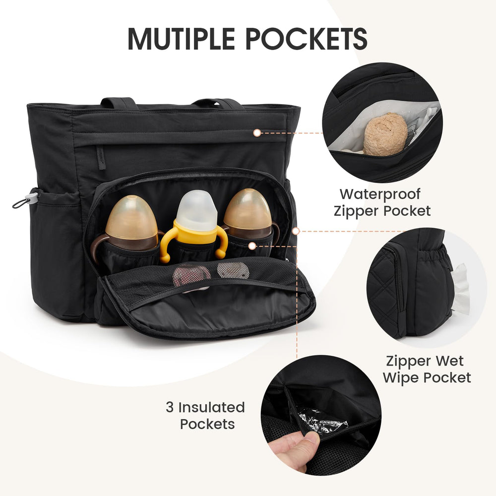 G4Free front pocket with insulated bottle holders keeps drinks handy