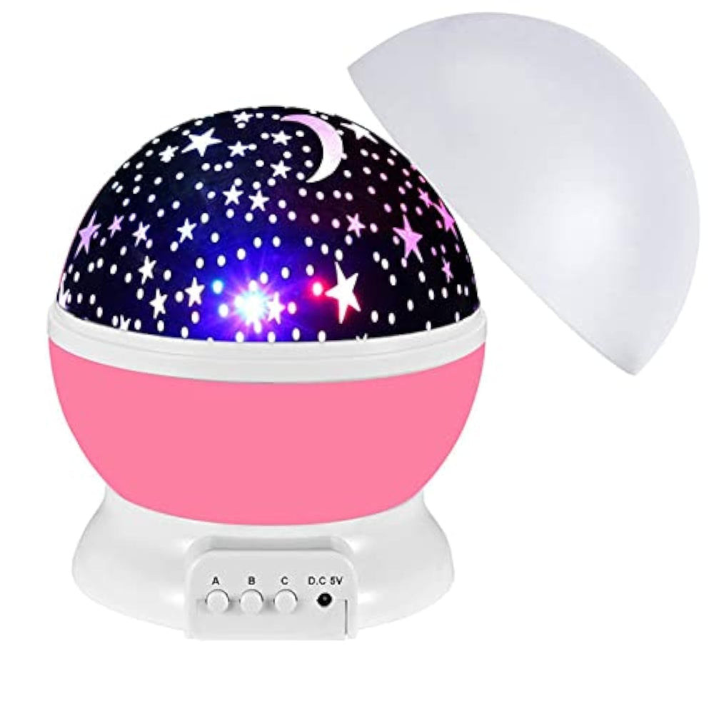 Gabba Goods Starry Night Projector wall-view casts colorful stars on walls for a dreamy room