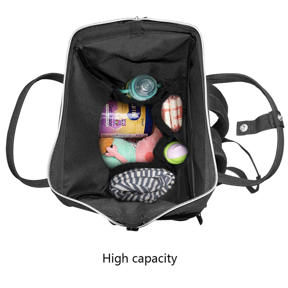 GACTIVITY Gothic Moon Stars diaper bag worn as a backpack for hands-free parenting