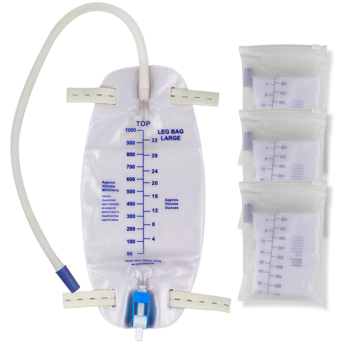 Gadget Beyond 3Pack Catheter Bag 32oz for secure daily drainage.