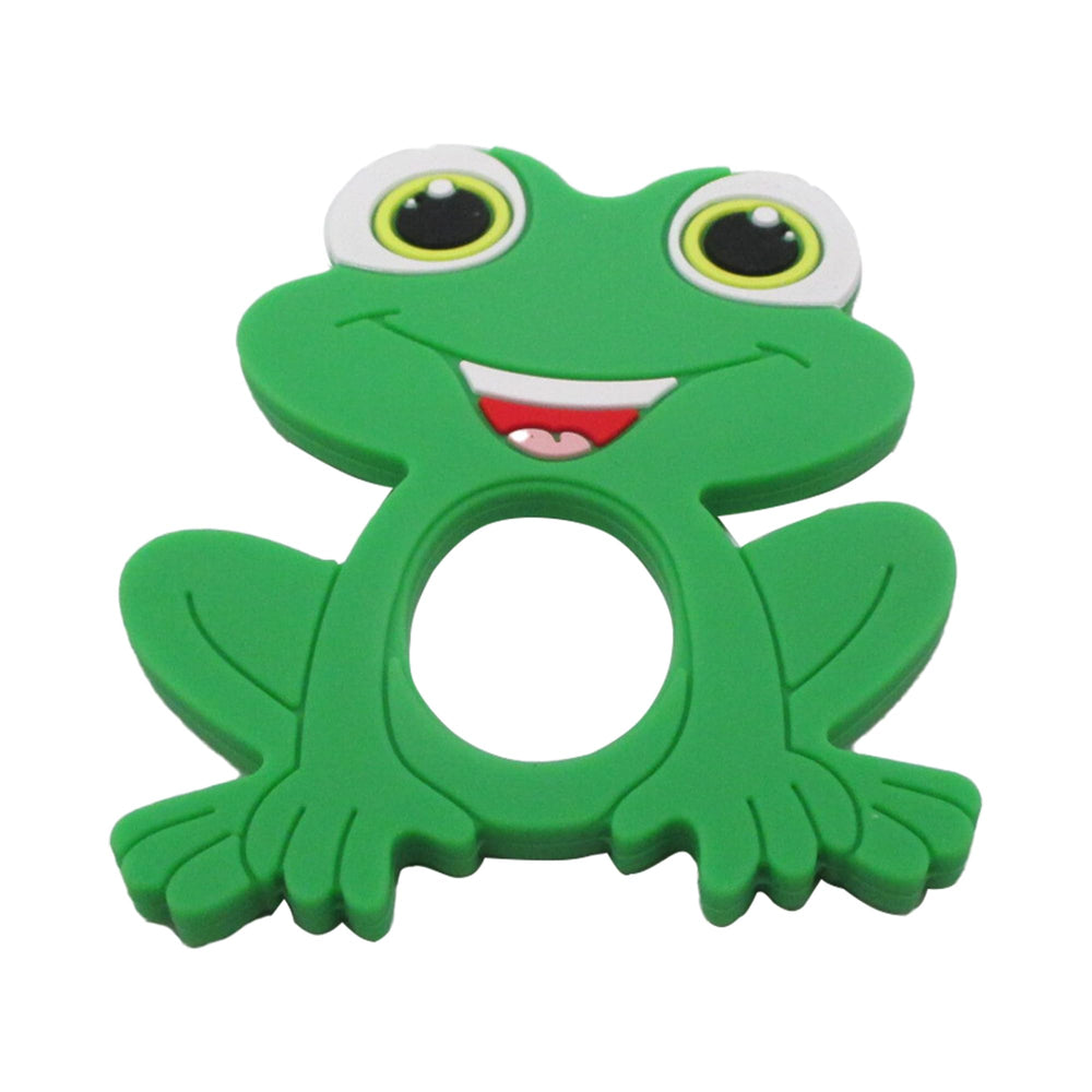 Gadgetime USA frog teether with soft silicone textures for soothing gums