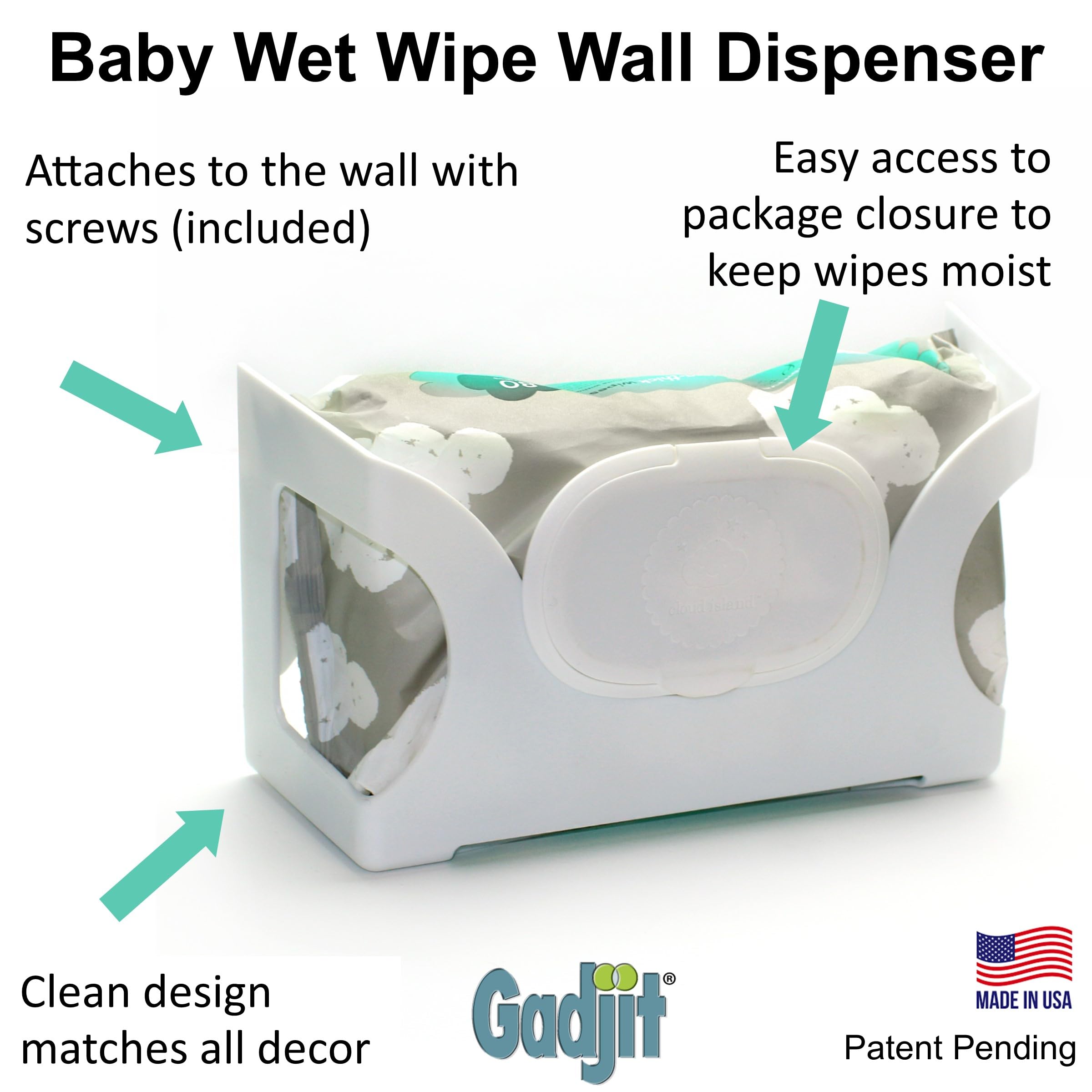 One-handed dispensing supports easy cleanup during messy moments.