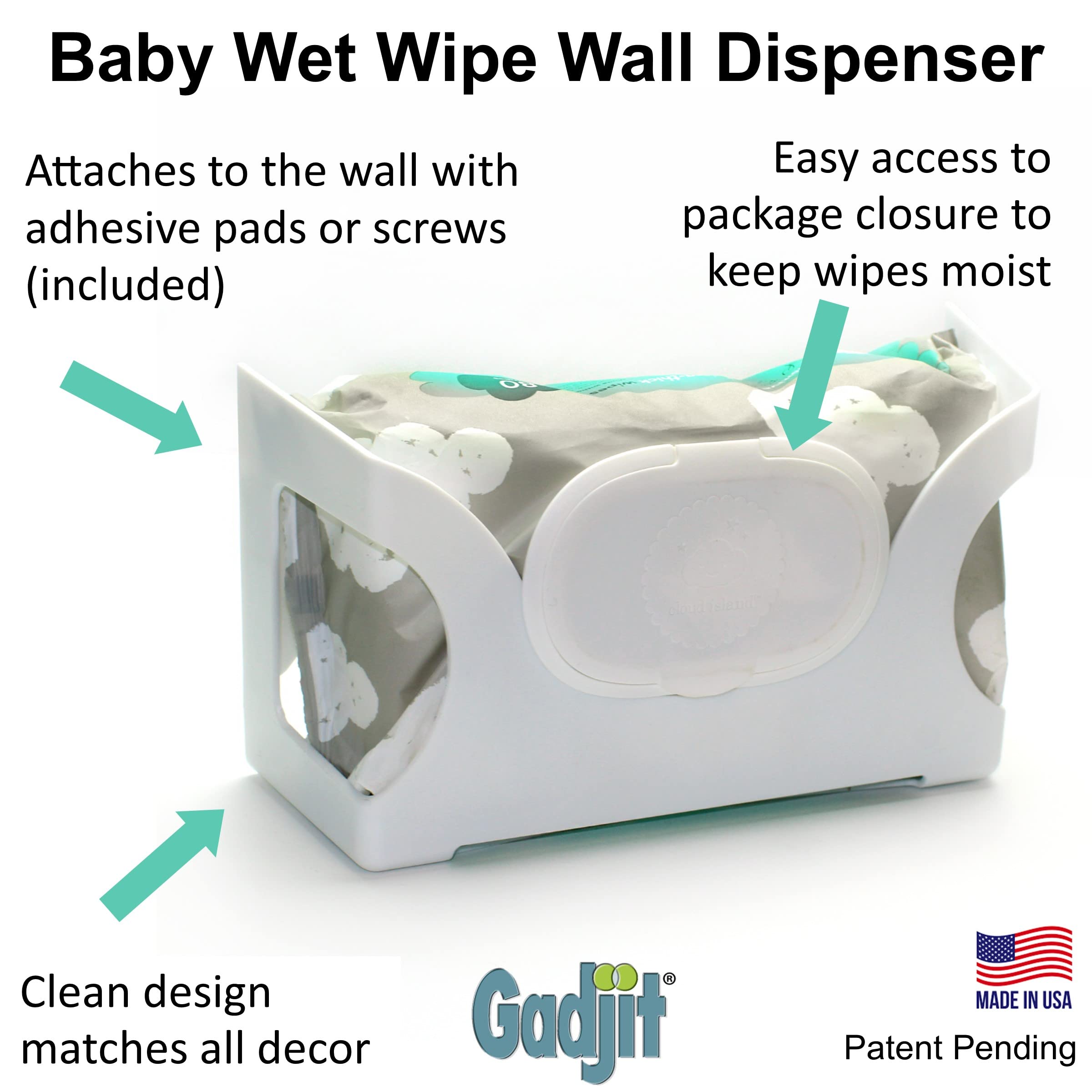 Gadjit wet wipe holder close up durable USA made design