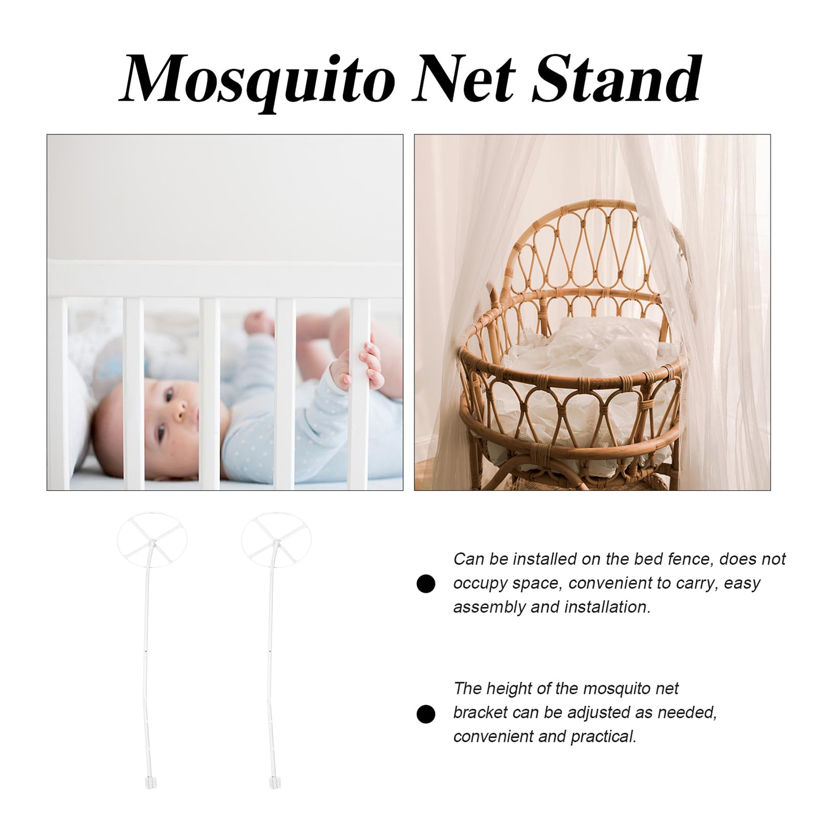 In-use Gadpiparty Net Holder demonstrates canopy stability on crib