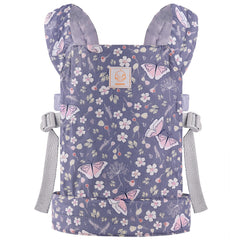 GAGAKU baby doll carrier blue butterfly offers cozy wear for 22-inch dolls