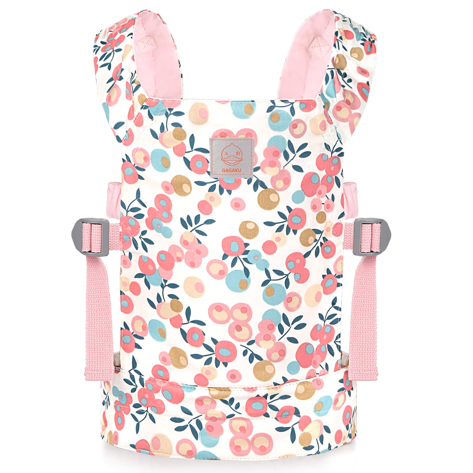 GAGAKU baby doll carrier in pink plum close-up showing soft cotton lining for gentle skin