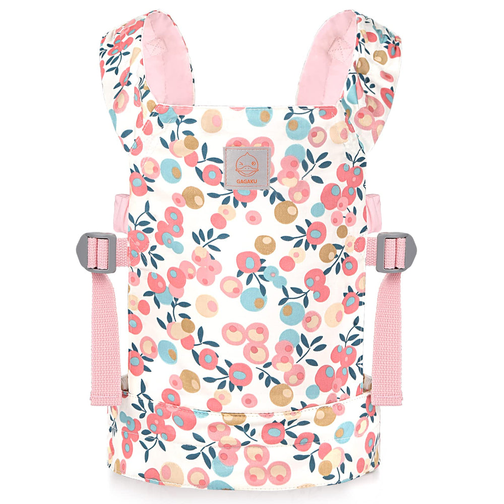 GAGAKU baby doll carrier in pink plum close-up showing soft cotton lining for gentle skin