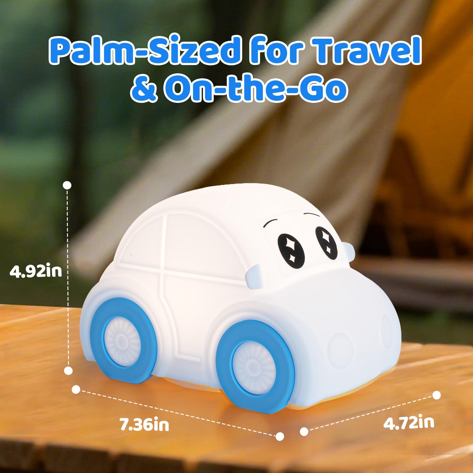 GAGBC Dimmable night light with 1800mAh battery for longer nursery hours.