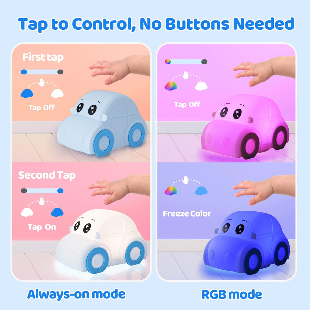 GAGBC Four-mode night light with warm, timer, and color options.