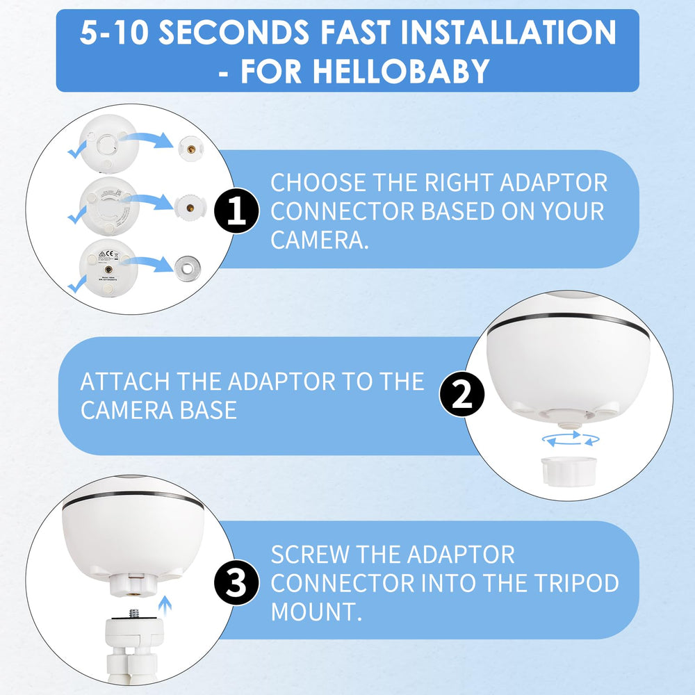 GAHOGA universal compatibility for HelloBaby and ANMEATE monitors broadens setup options.