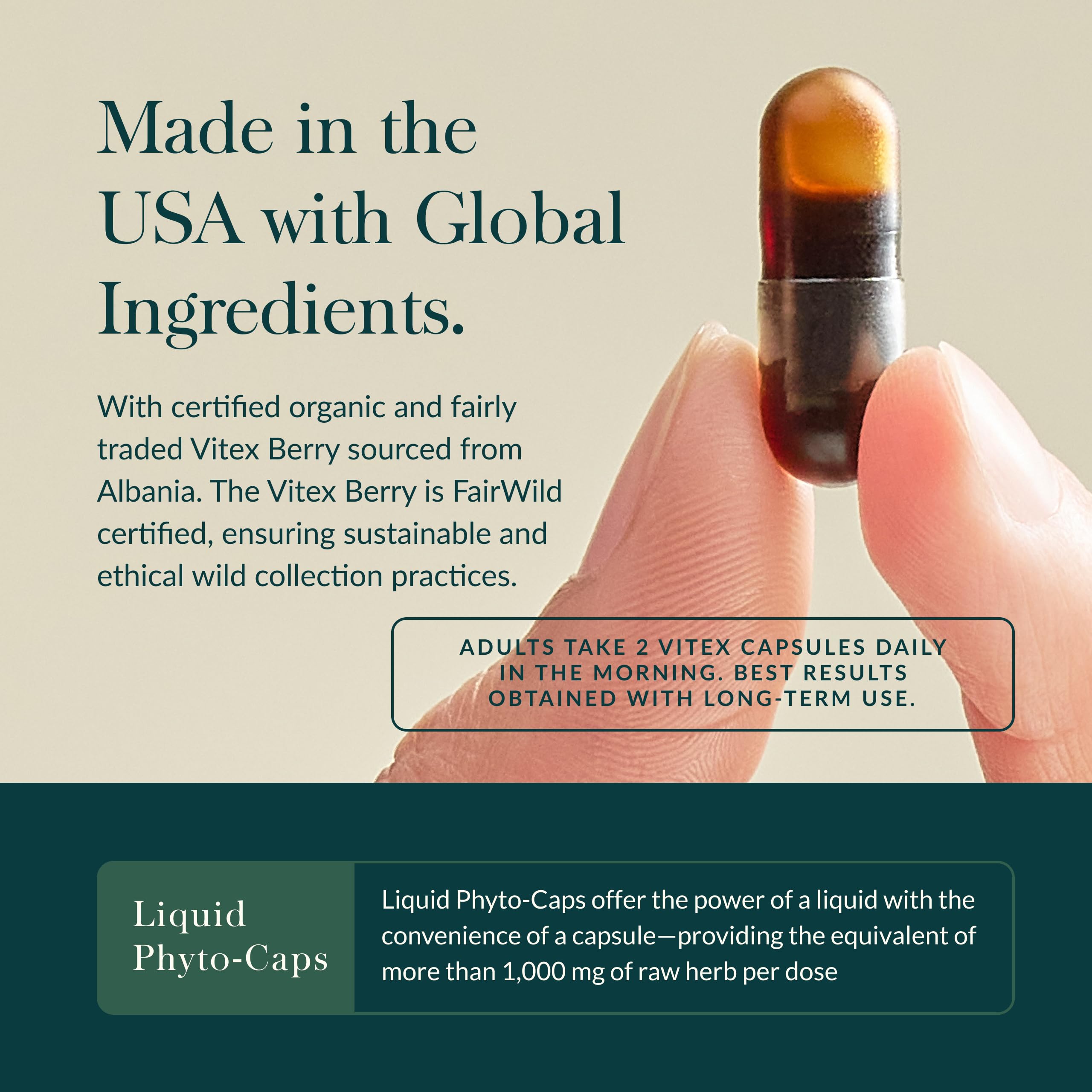 Gaia Herbs FairWild certification seal on packaging signals ethical sourcing
