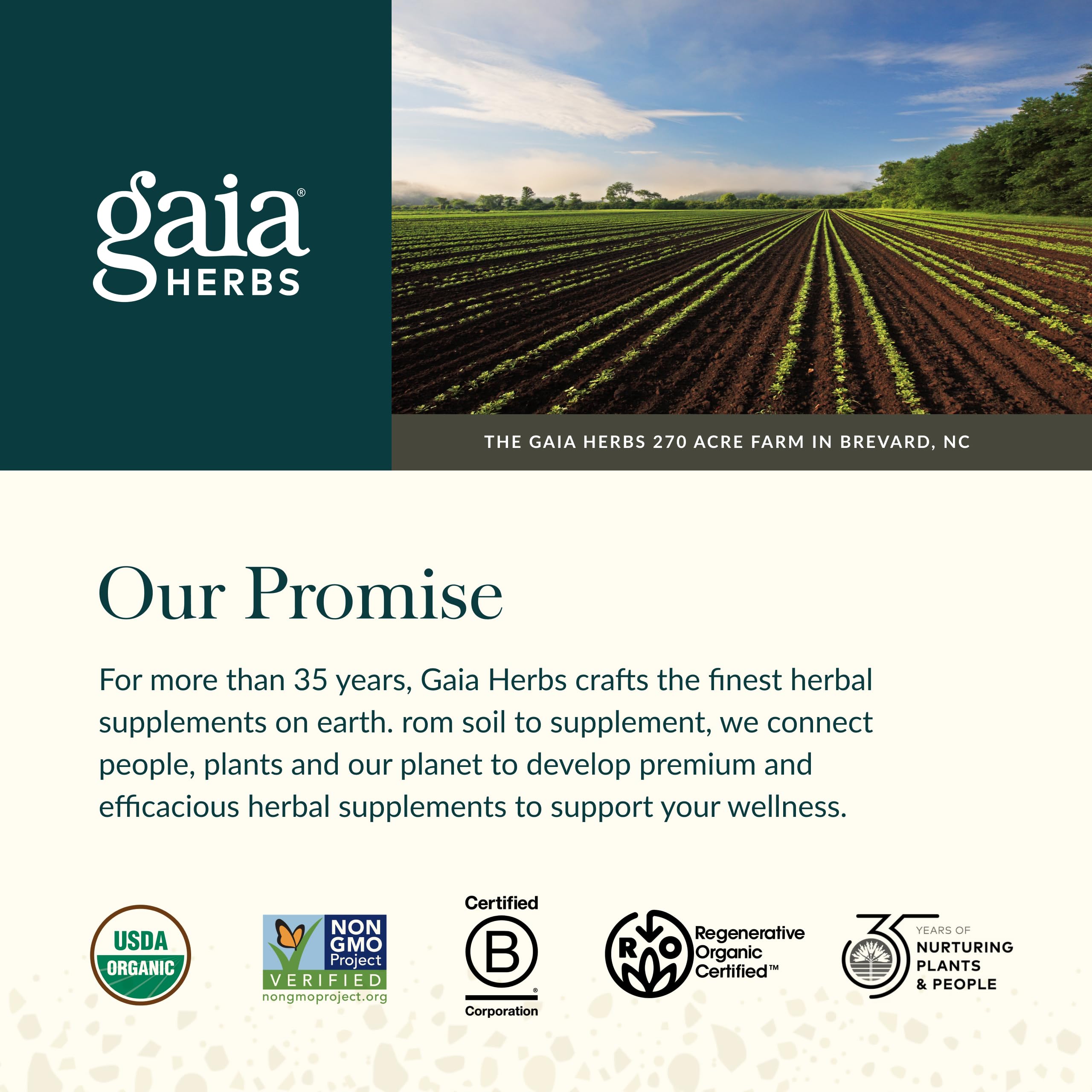 Gaia Herbs Nighttime Comfort close-up reveals dosage instructions on the label