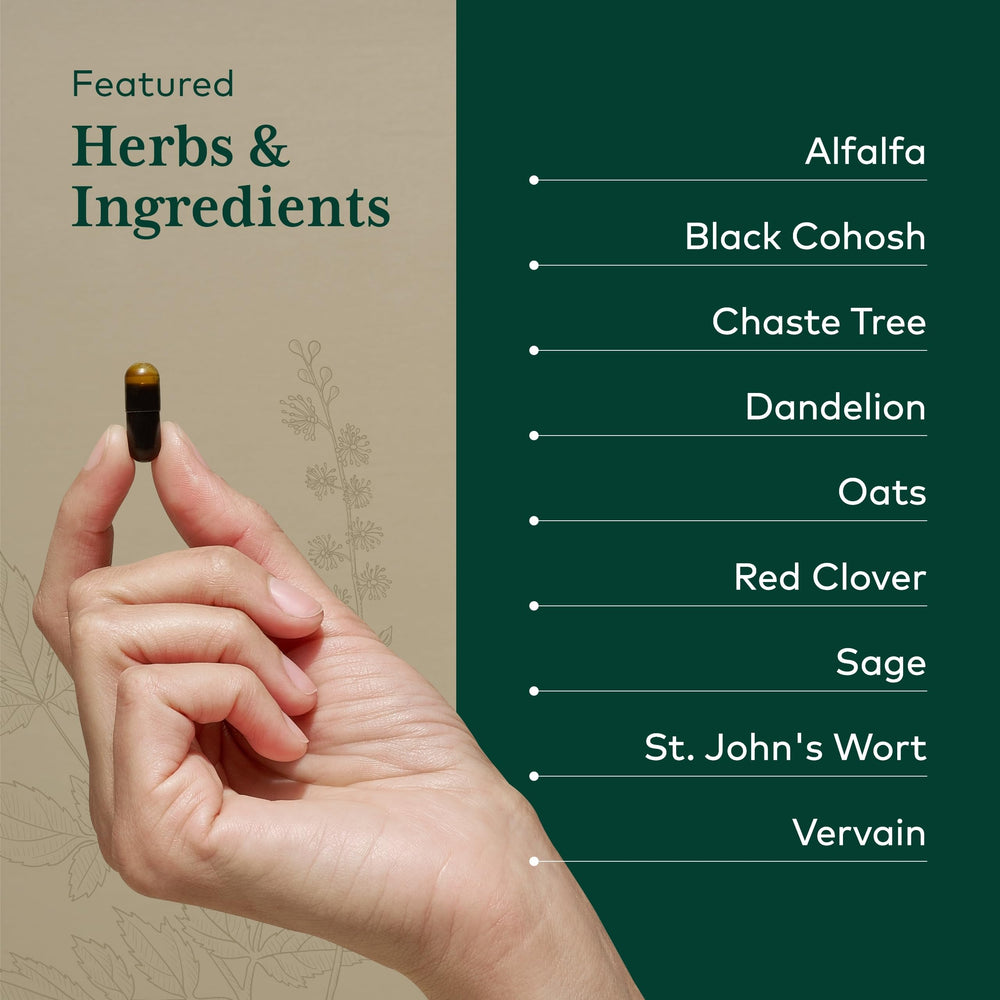 GAIA Herbs Pro black cohosh root, key herb in menopause-related comfort support.