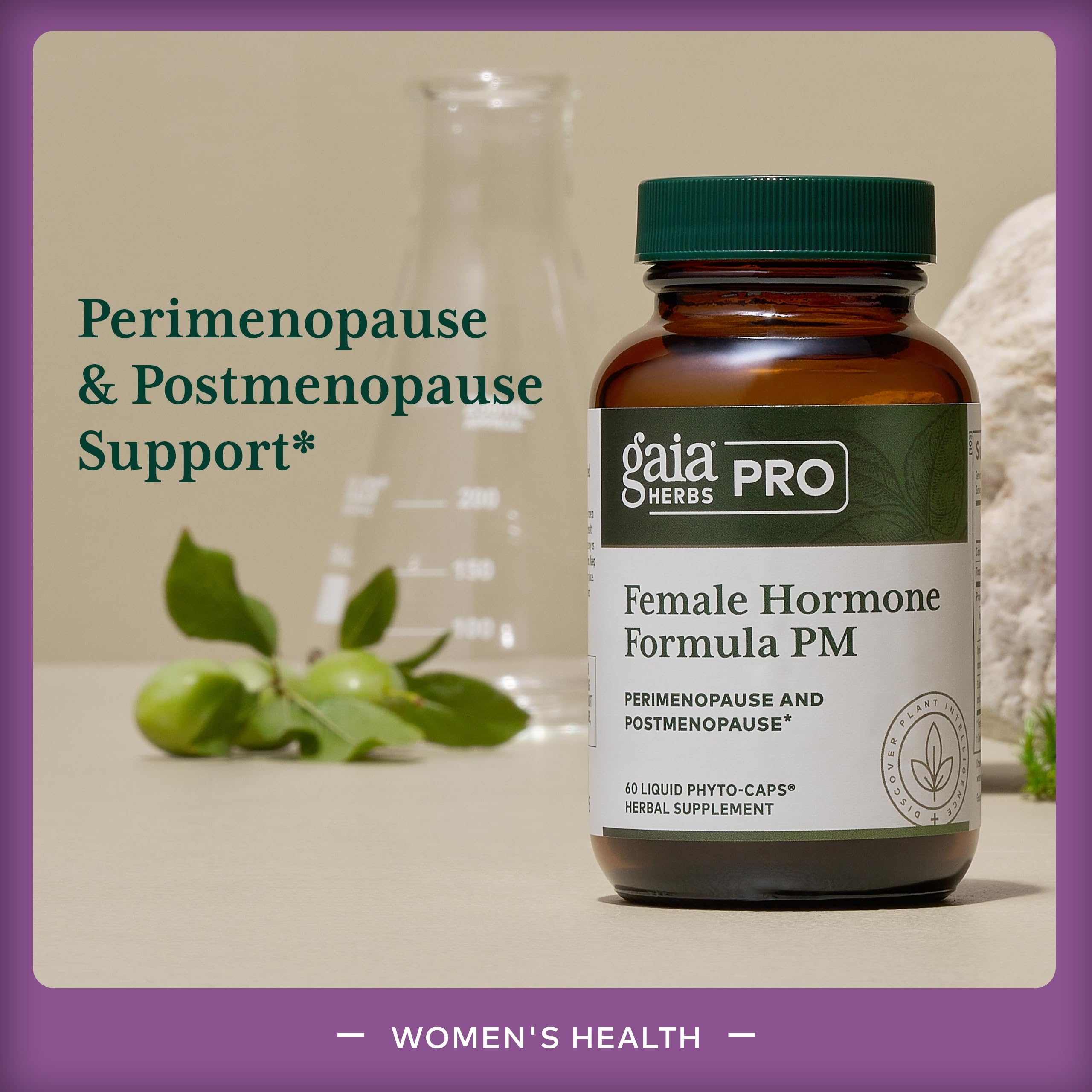 Gaia Herbs PRO mimosa-tree-bark ingredient close-up highlights natural plant-based support options