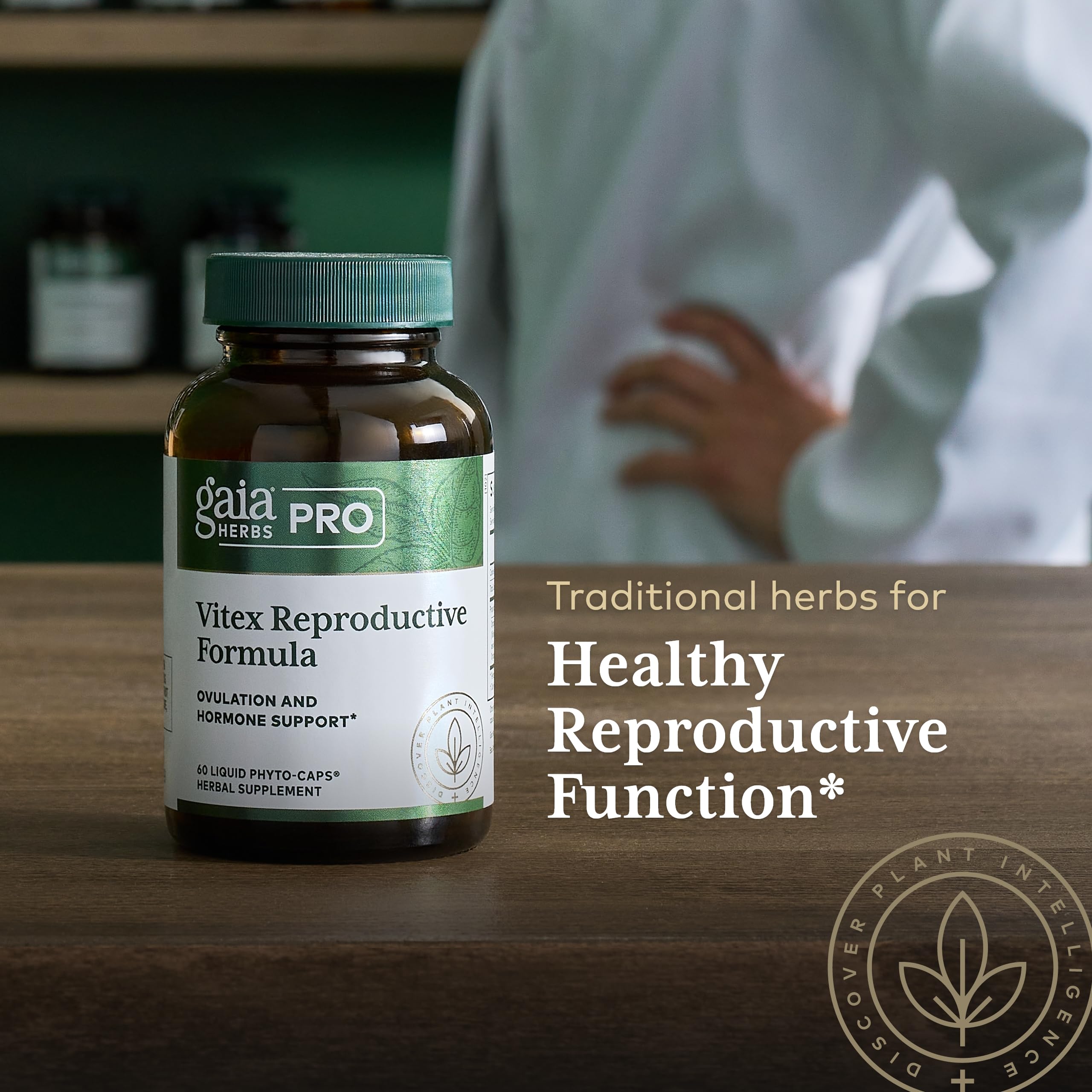 Gaia Herbs PRO Vitex with dandelion root suggesting wellness support