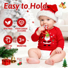 Gaiabliss Christmas teether tree close-up highlighting tree texture and bite-friendly design
