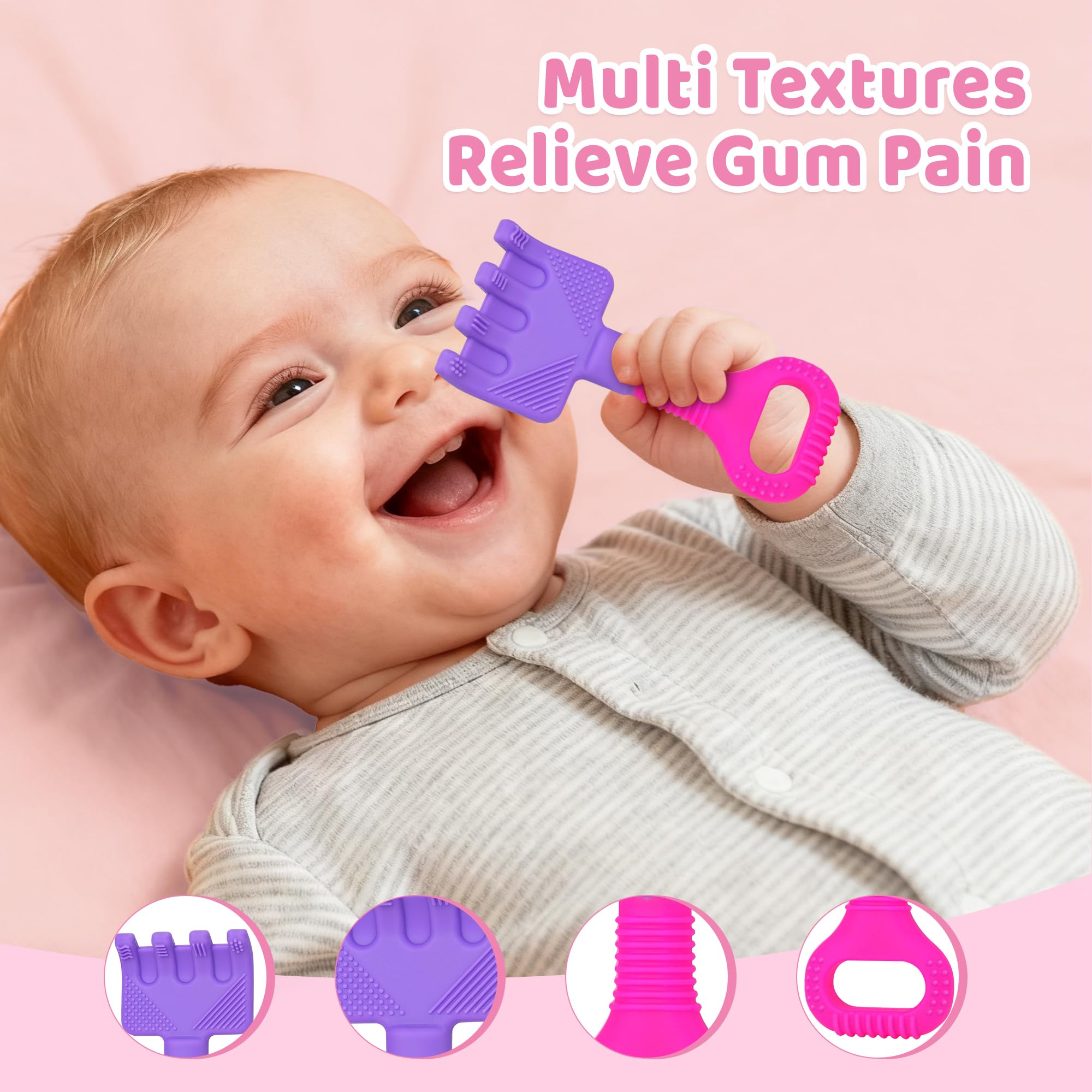 Gaiabliss teether with chunky handles encouraging independent play