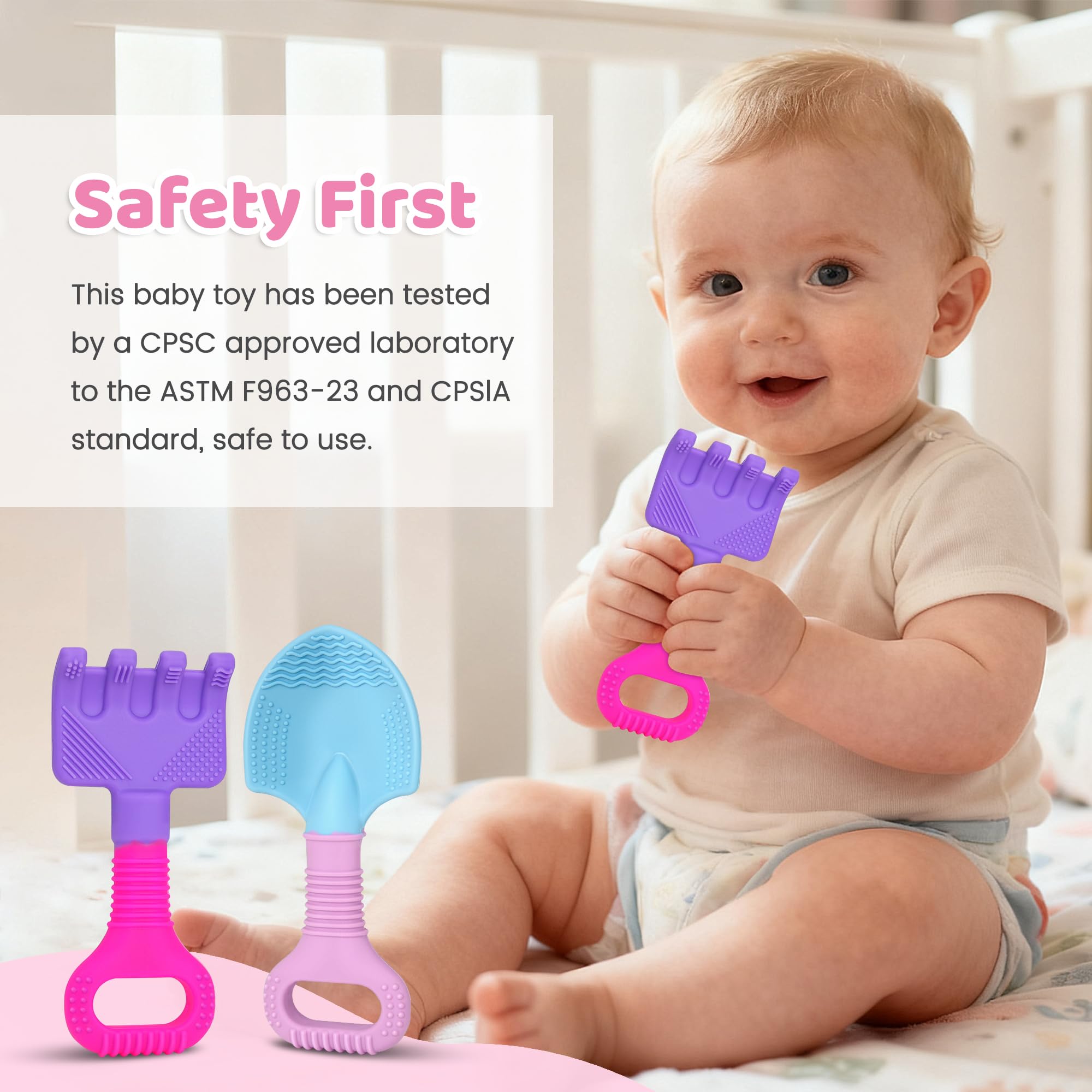 Gaiabliss teether set including colorful tools for babies