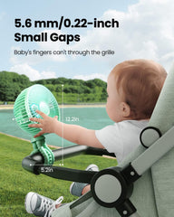 Gaiatop clip-on fan with four speeds for adjustable breeze.