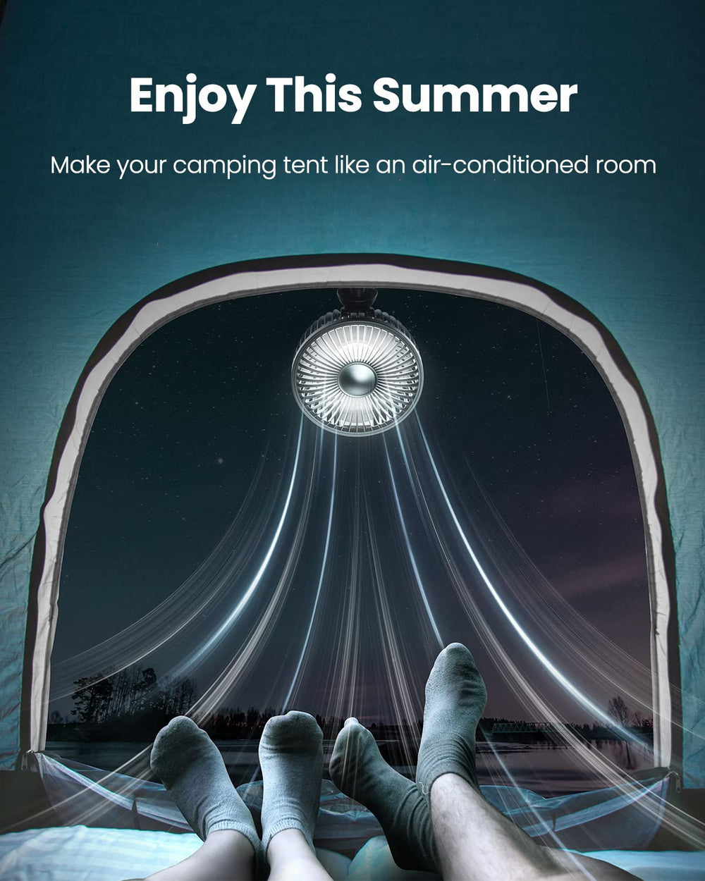 Gaiatop clip-on travel-ready fan for on-the-go cooling
