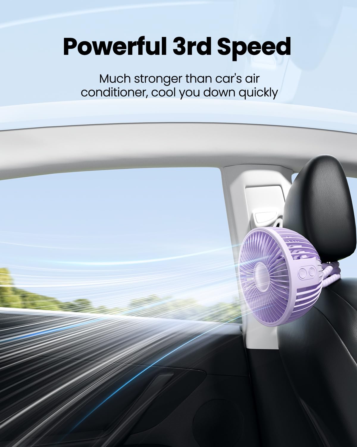 Gaiatop compact five-point-two-inch fan ideal for travel and desks.