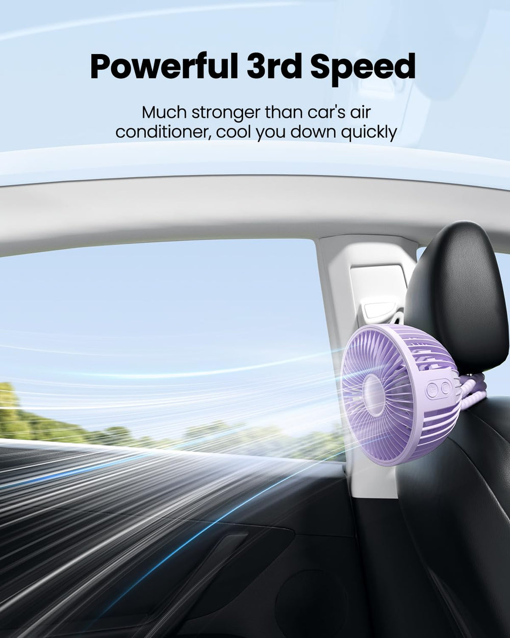 Gaiatop compact five-point-two-inch fan ideal for travel and desks.
