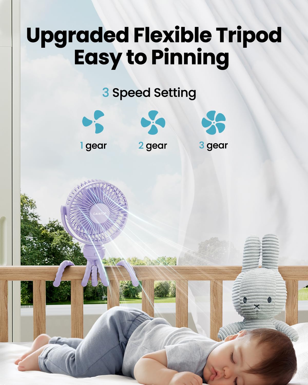 Gaiatop flexible tripod with silicone shell ensures stable, kid-friendly setup.