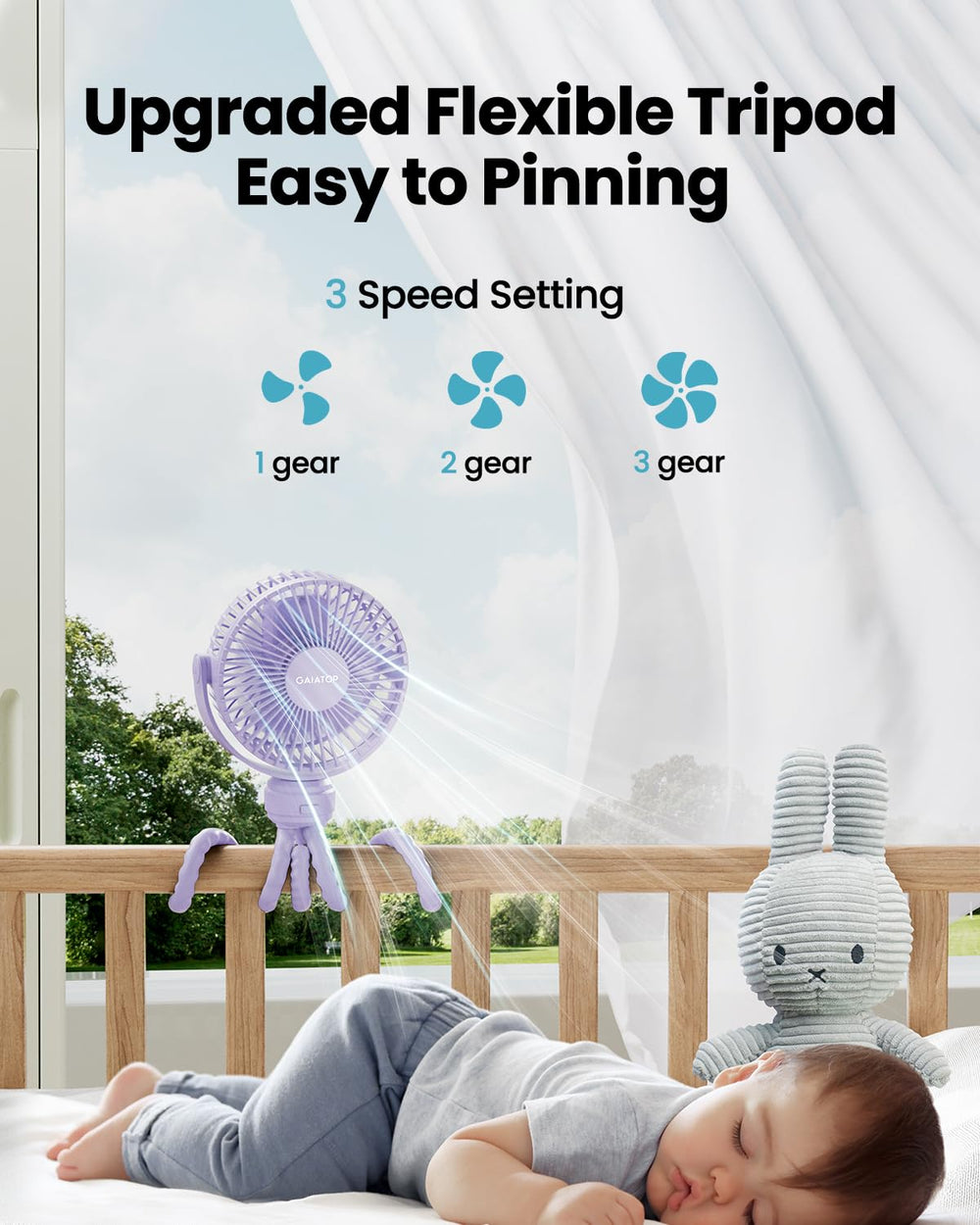 Gaiatop flexible tripod with silicone shell ensures stable, kid-friendly setup.