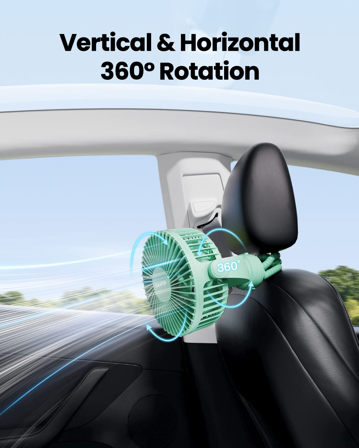 Gaiatop mini stroller fan compact dimensions fit cribs easily.