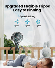 Gaiatop mini stroller fan detachable head for easy charging and versatile placement.