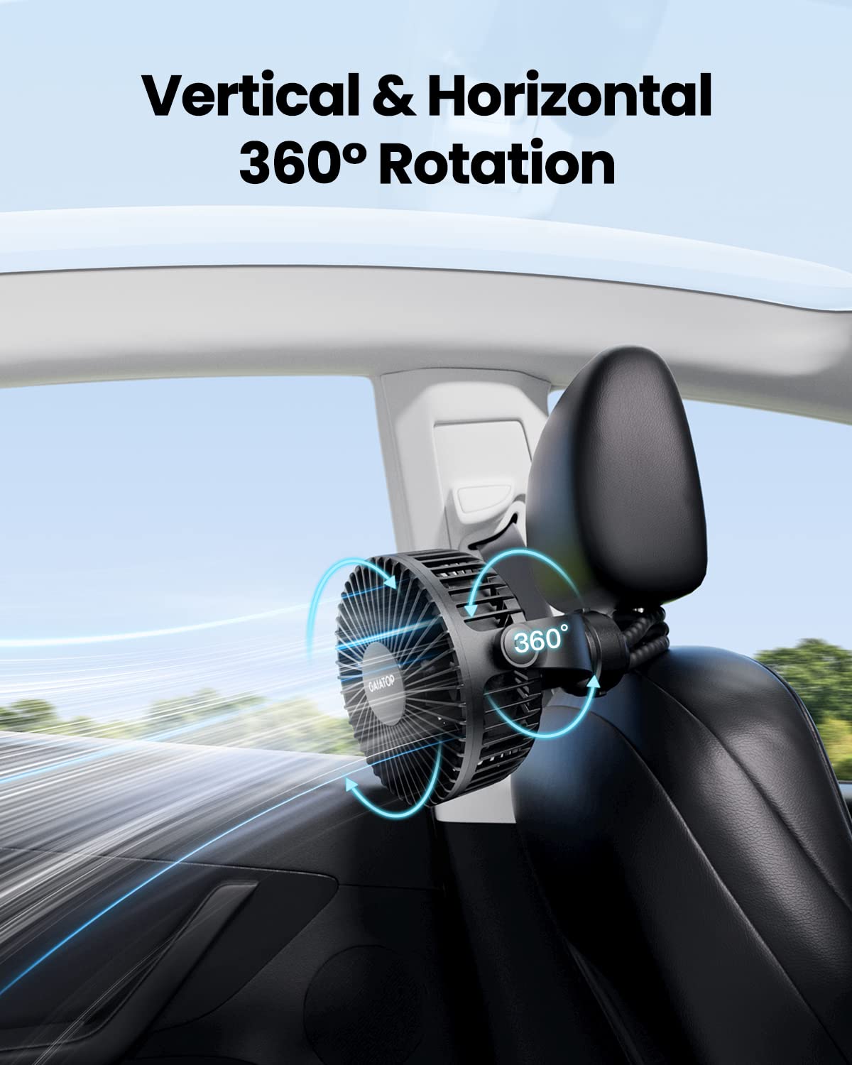 Gaiatop mini stroller fan silent operation provides calm, unobtrusive breeze.