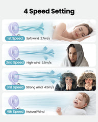 Gaiatop quiet clip-on fan offers four speeds with minimal noise.