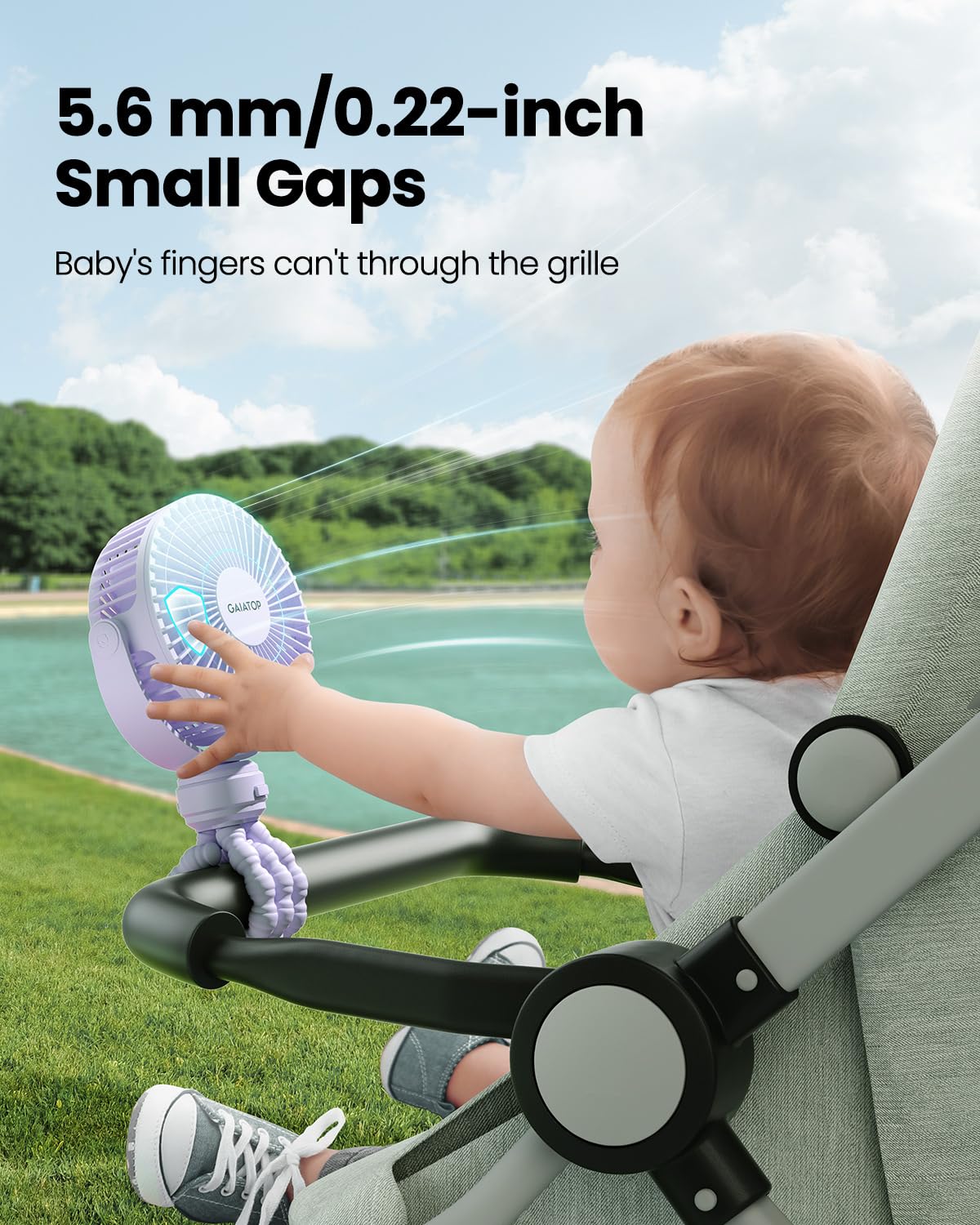 Gaiatop safe-cover 5-5mm gaps highlighting child-friendly design and safety.