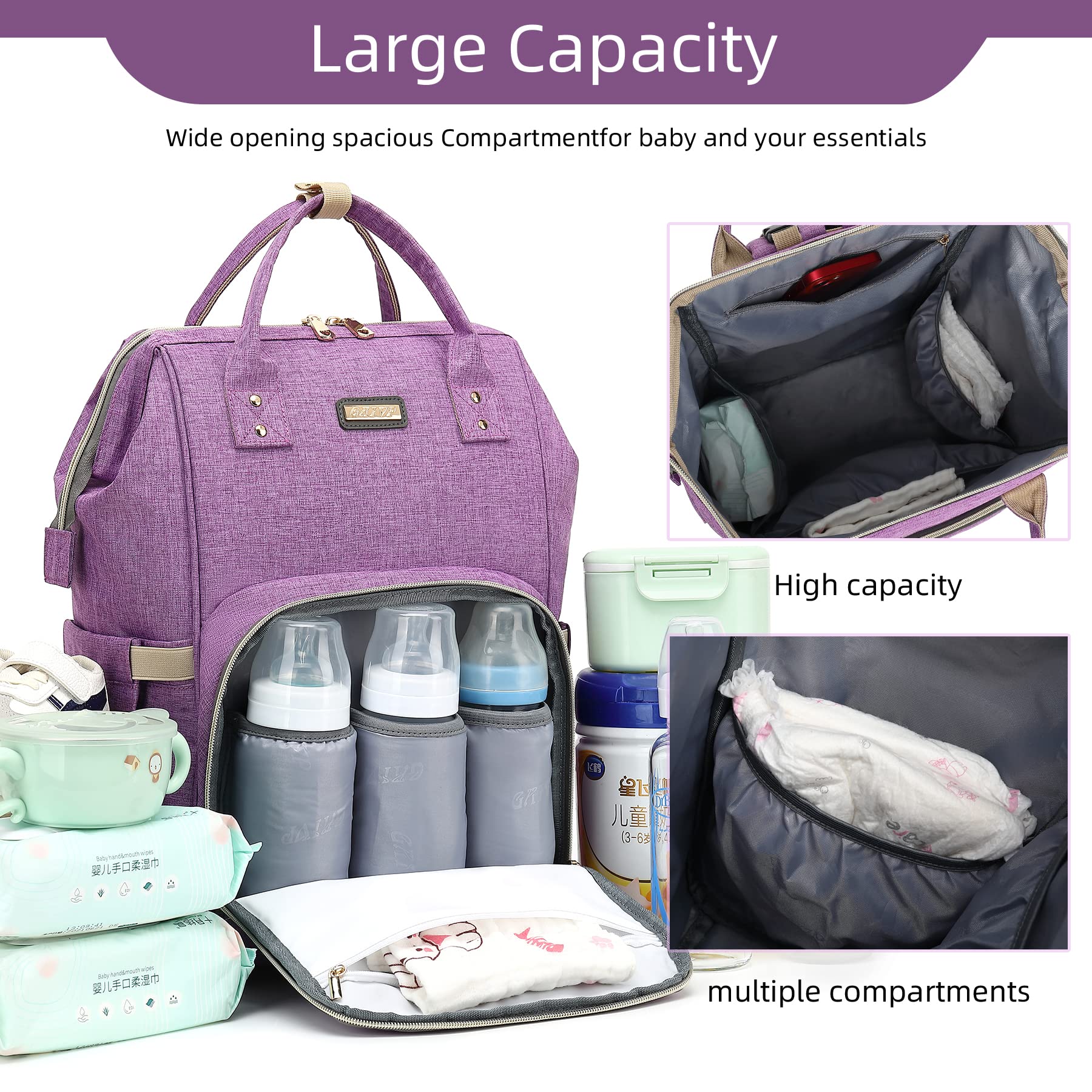 GAIVP diaper bag backpack dimensions help you plan packing on trips.