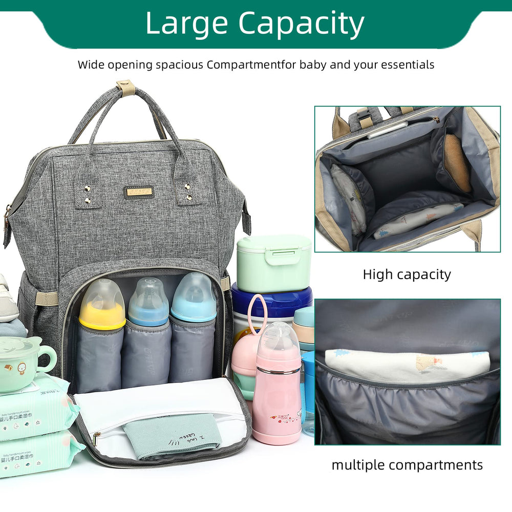 GAIVP diaper bag backpack durable quilted nylon designed for everyday use.