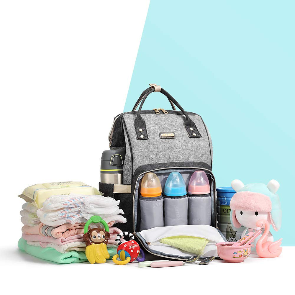 GAIVP diaper bag backpack ergonomic padded shoulder straps for comfort