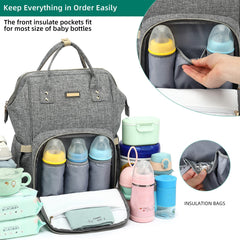 GAIVP diaper bag backpack insulated bottle pocket keeps drinks at temperature on the go.