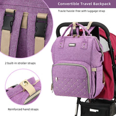 GAIVP diaper bag backpack insulated pocket keeps bottles hot or cold.