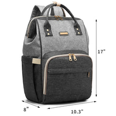 GAIVP diaper bag backpack interior layout showing spacious compartments for outfits and nappies