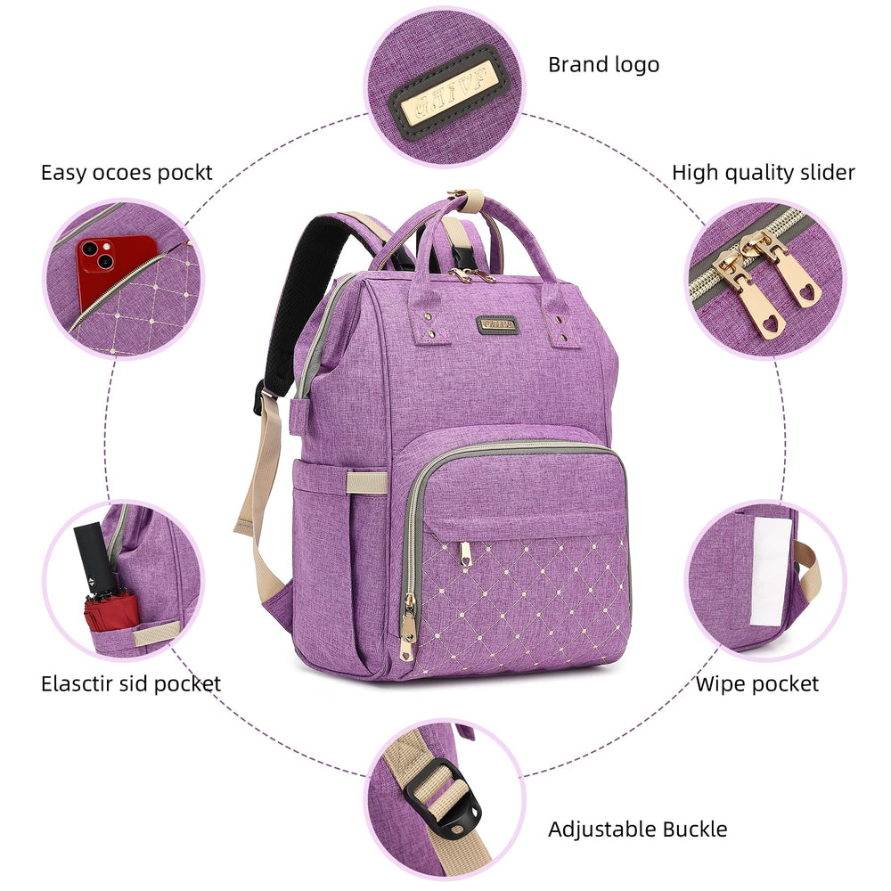GAIVP diaper bag backpack waterproof fabric protects contents in rain.