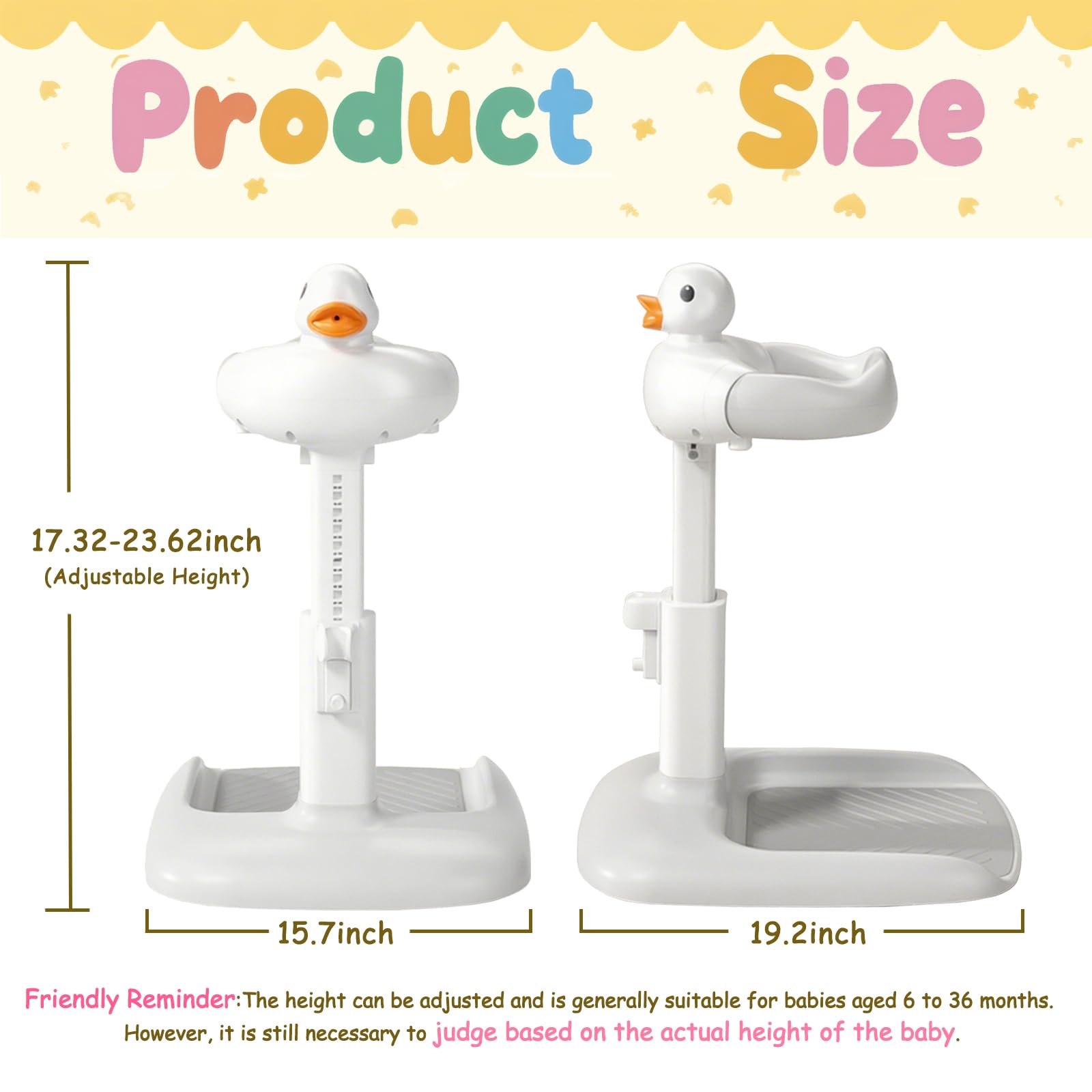 Gakfawd adjustable-height bath stand helps growing babies stay secure