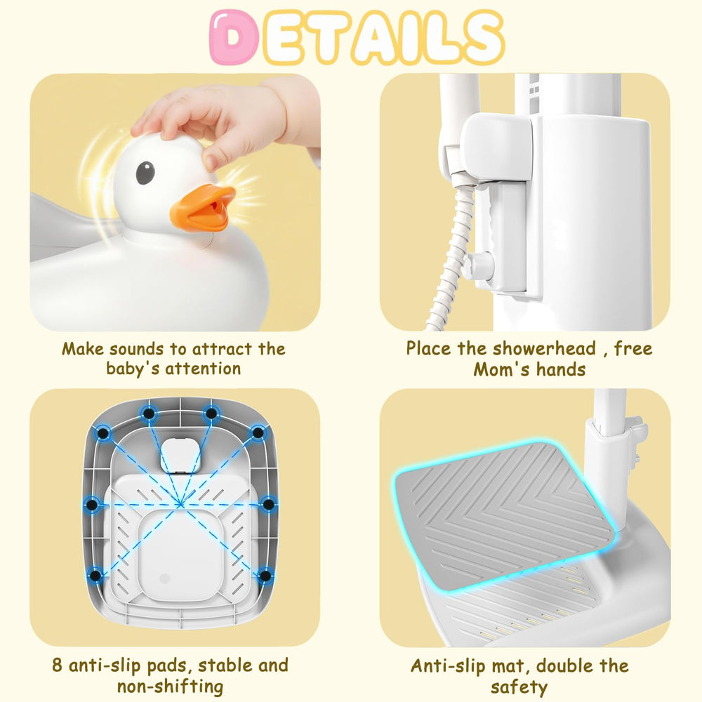 Gakfawd anti-slip bottom rings and mat for safer tub time