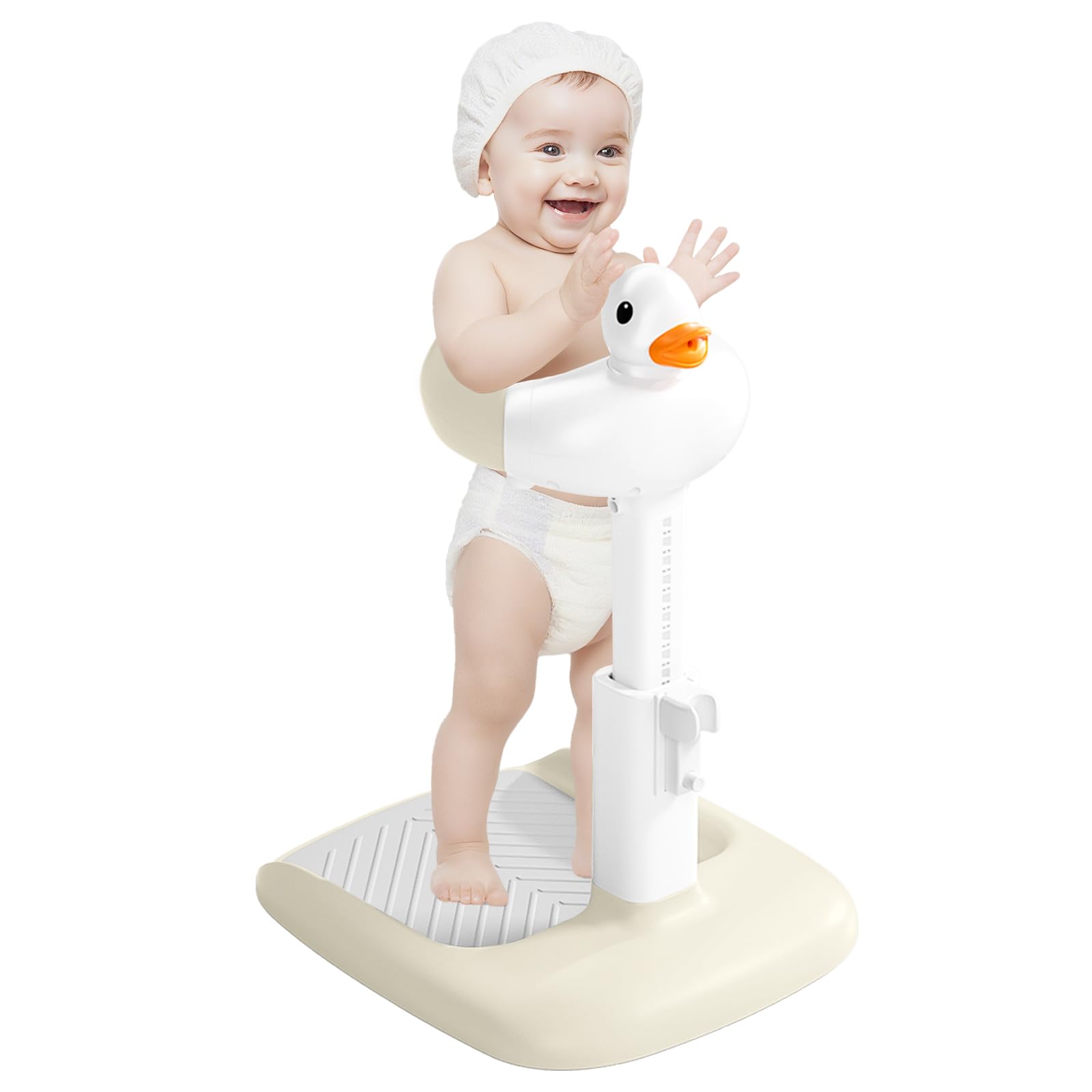 Gakfawd baby shower stand with anti-slip base shown from the front for stable baths.