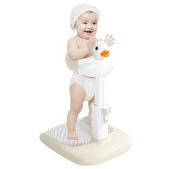 Gakfawd baby shower stand with anti-slip base shown from the front for stable baths.