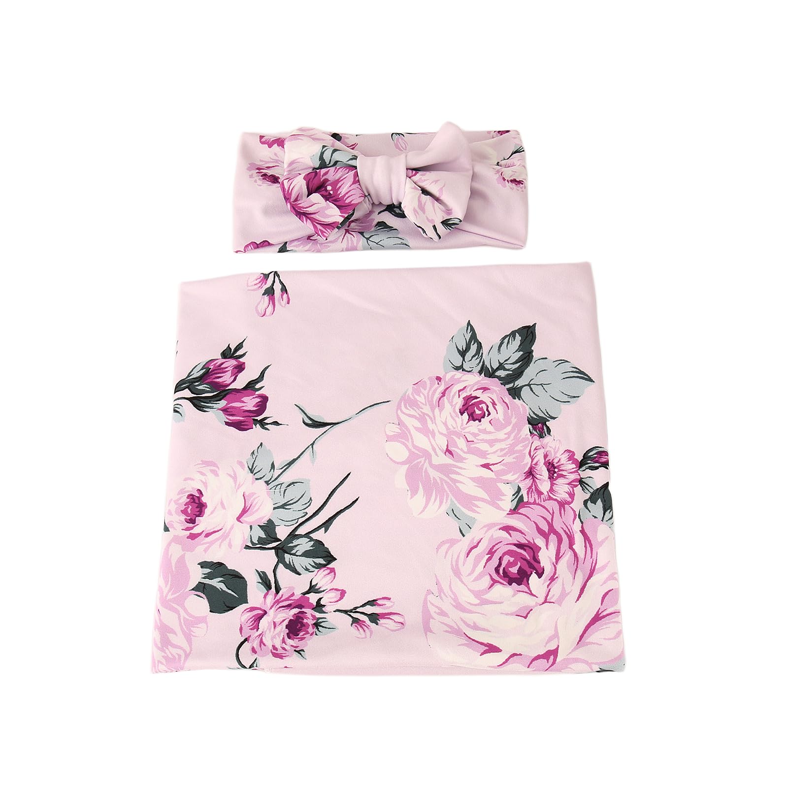 Galabloomer flower print headband purple rose to complete newborn outfits