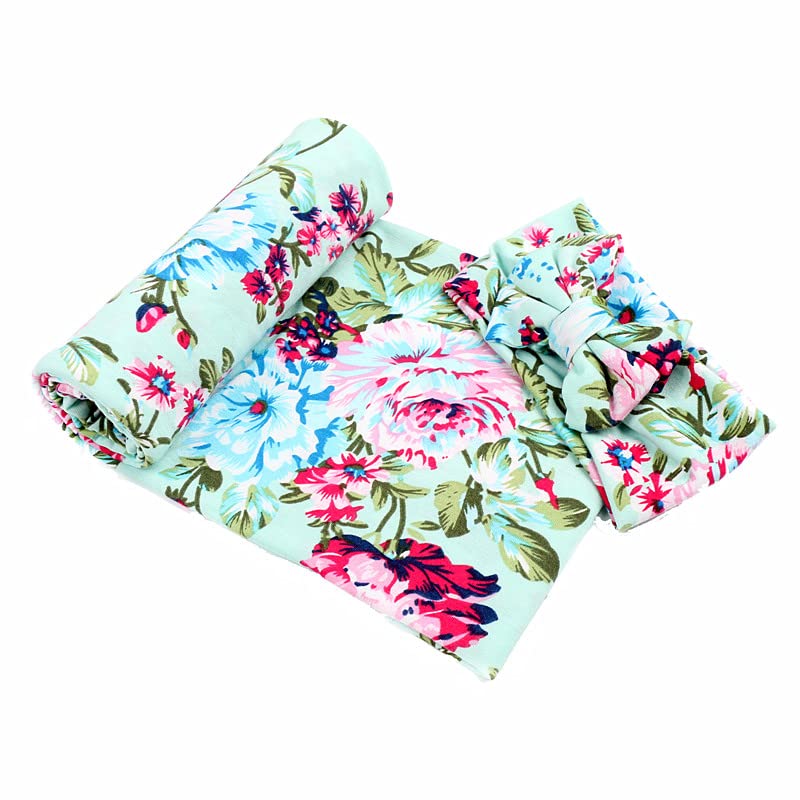 Galabloomer headband flower-print-02 complements the blanket for coordinated outfits.