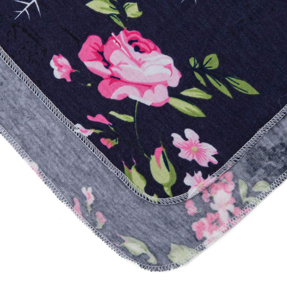 Galabloomer receiving blanket features rounded edges for safe, comfy baby lounging.